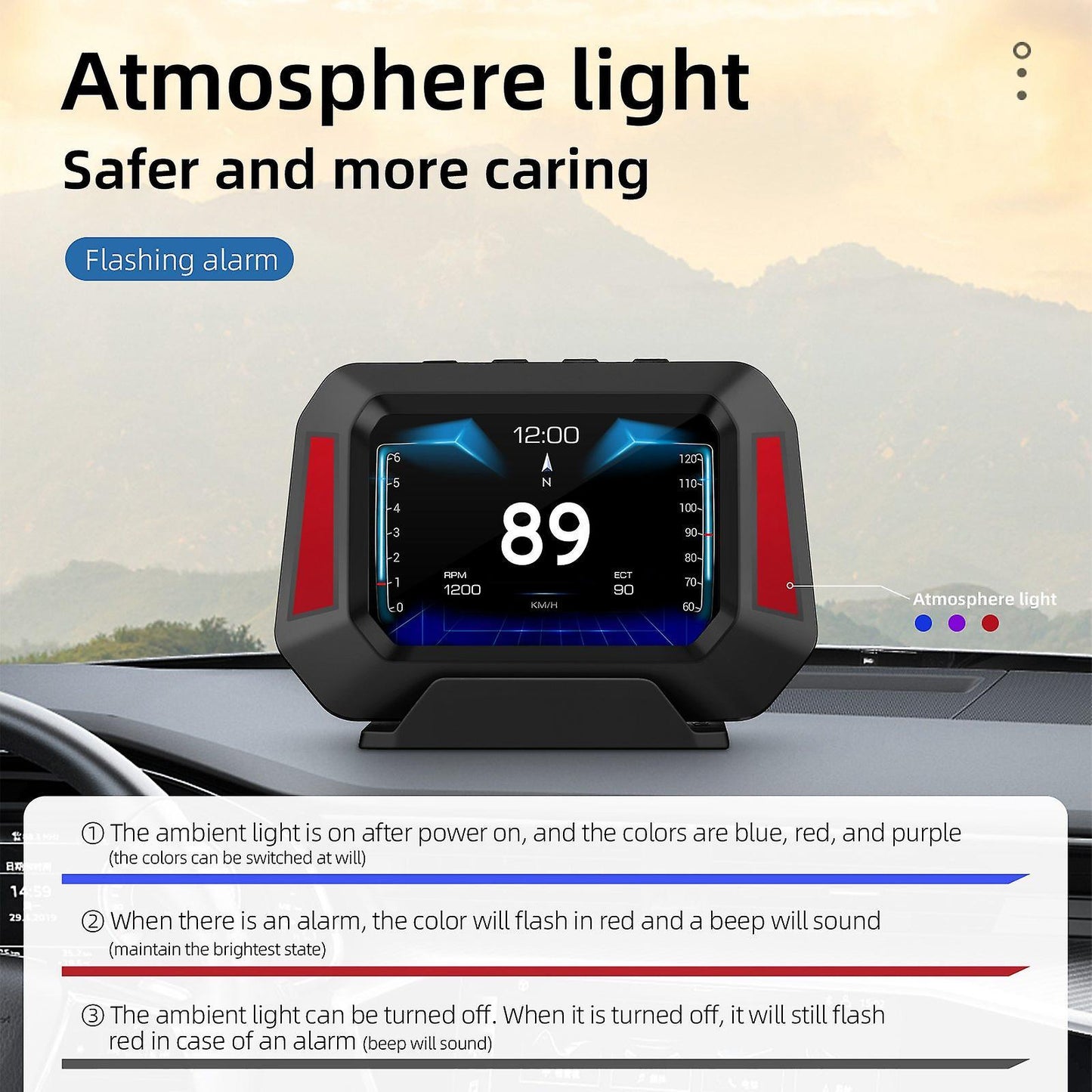 Car Level Sensor Hud Gradient Gps Real-time Off-road Vehicle System