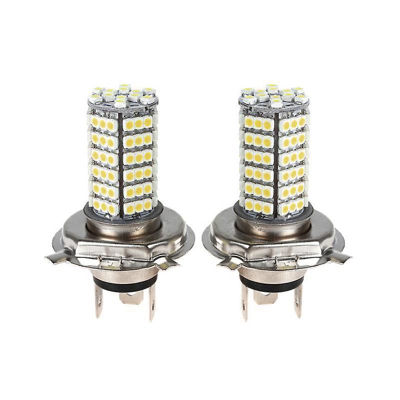 2x Car H4 120 Led 3528 Smd Xenon White Fog Headlight Head Bulb Light Lamp 12v