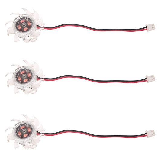 3 X 35mm 12v Clear Plastic Computer Vga Video Cooler Card Cooling Fan