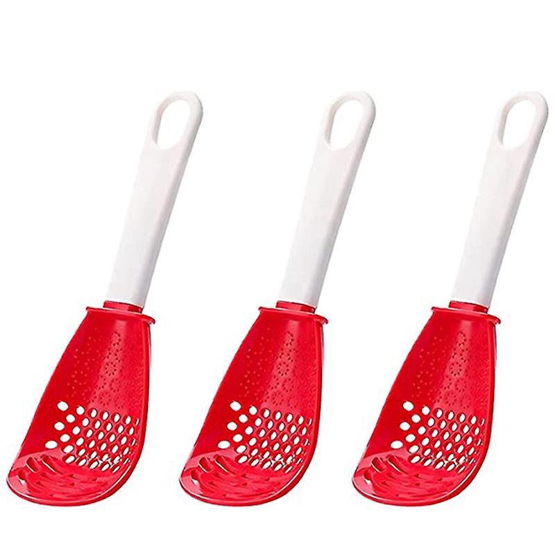 Multifunctional Cooking Spoon for Egg Yolk Separator Grater -red