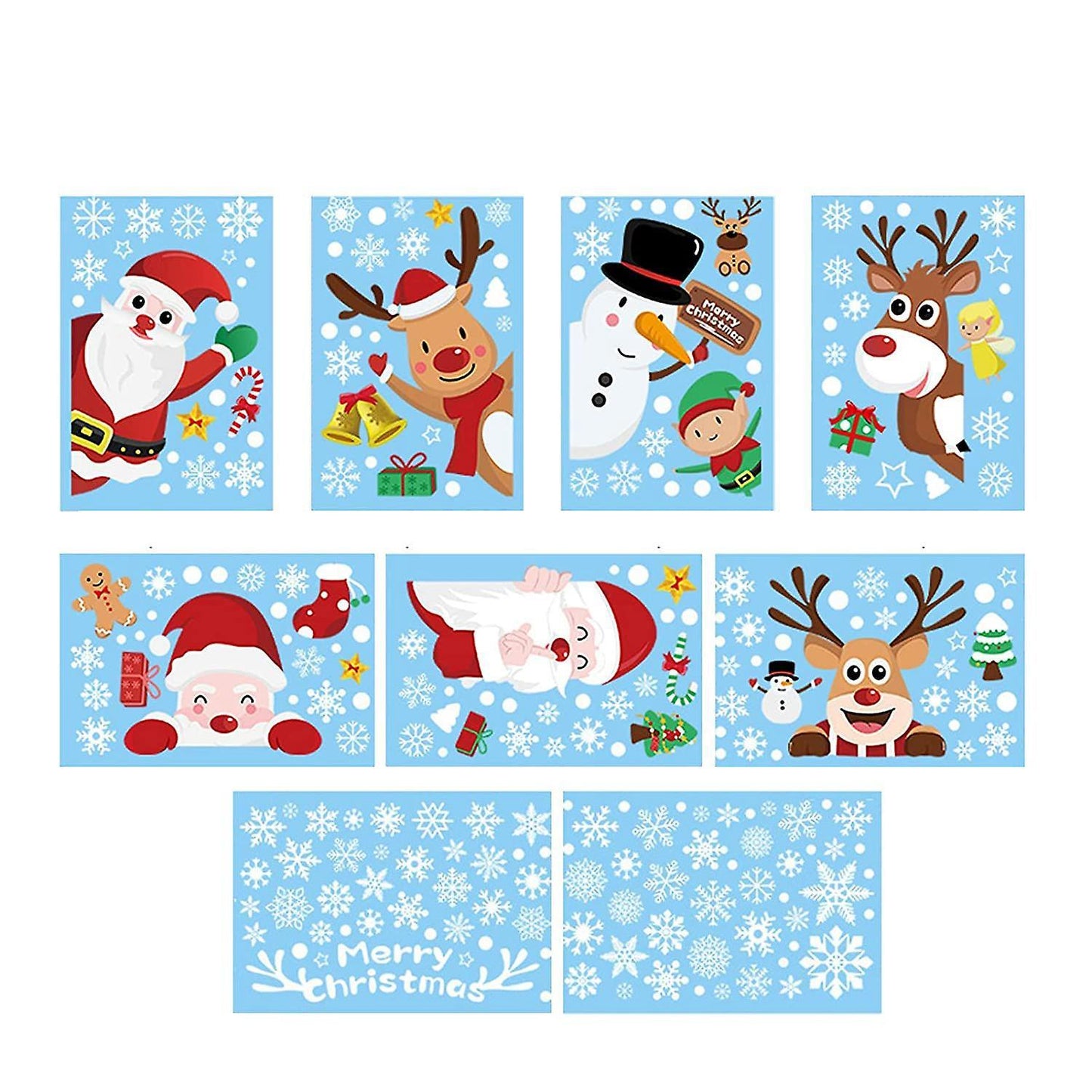 Window Stickers Christmas Snowflakes Window Stickers Elk Snowman