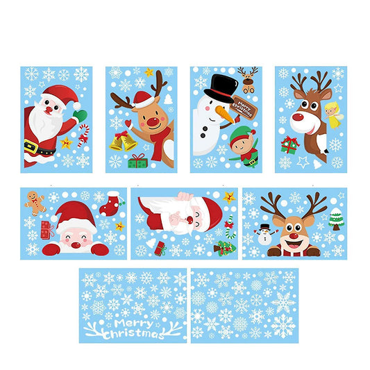 Window Stickers Christmas Snowflakes Window Stickers Elk Snowman