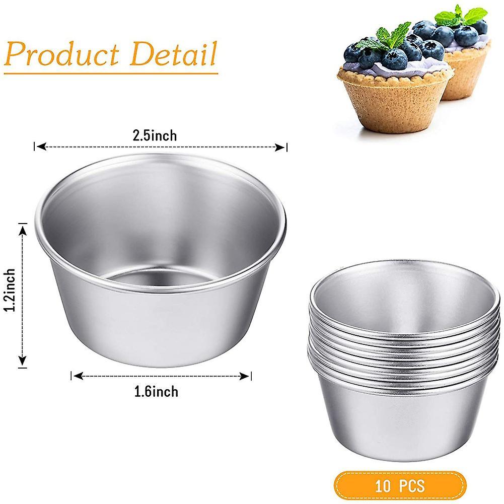 12 Pieces Individual Pudding Molds Non-stick Cake Cookie Pudding Mold