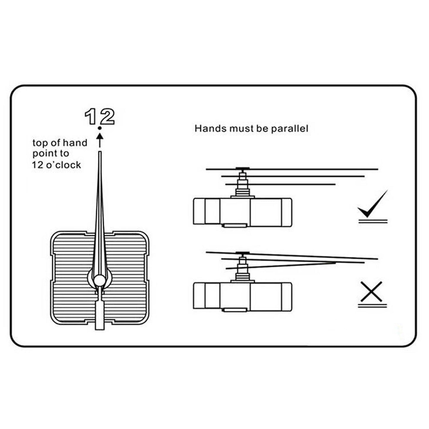 High Torque Quartz Clock Movement Replacement Mechanism 13 Inch