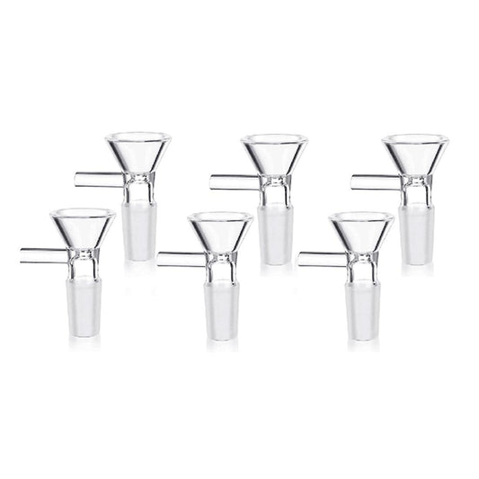 6 Pieces Bowl - Clear Glass Funnel, Scientific Small Glass Funnel