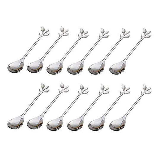 Leaf Coffee Spoon Tea Sugar Spoon Espresso Spoon Retro Dessert Spoon
