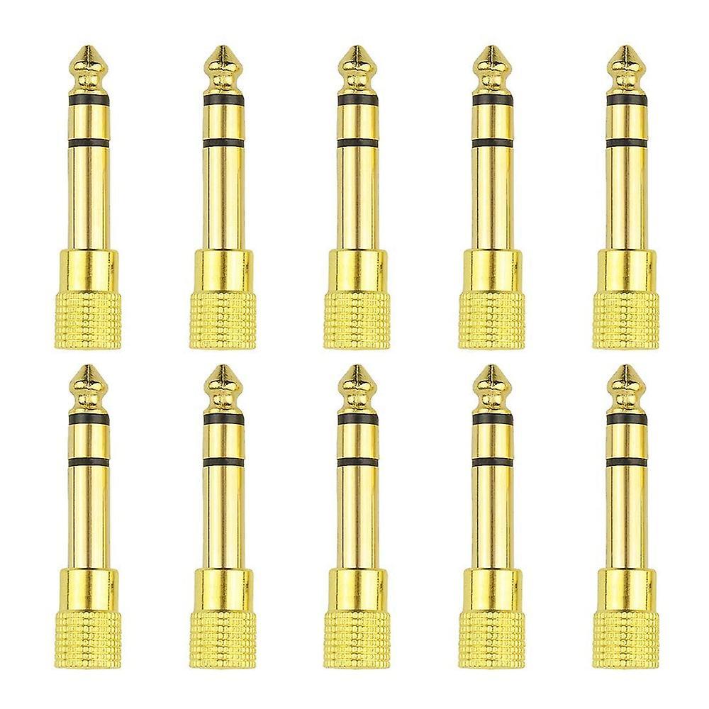 1pcs Earphone Head Connector Plug 6.35 Mm Male to 3.5mm Female