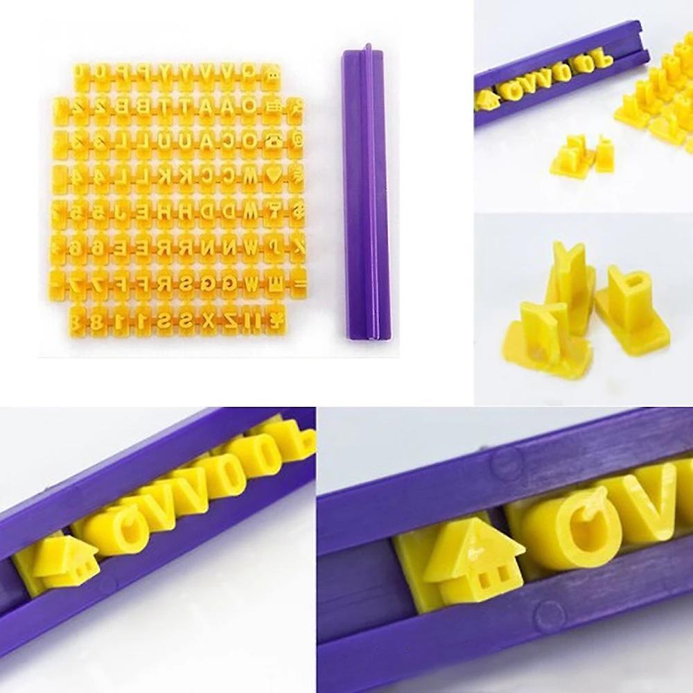 Alphabet Letter Number Cookie Press Stamp Embosser Cutter Stencil