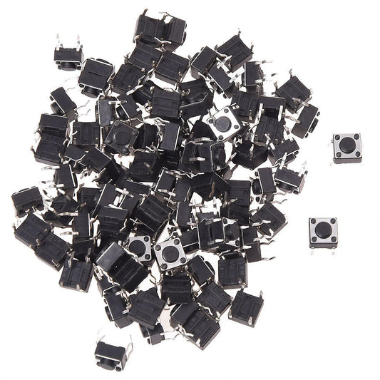 100 Pcs 6 X 6mm X 4.3mm Panel Pcb Momentary Tactile Tact Push Button Switch Dip