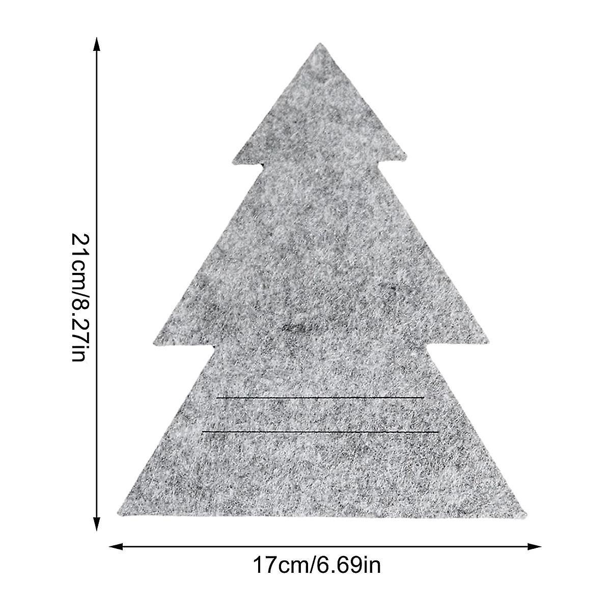 4 Pieces Grey Christmas Tree Cutlery Bag Christmas Tree Cutlery Set