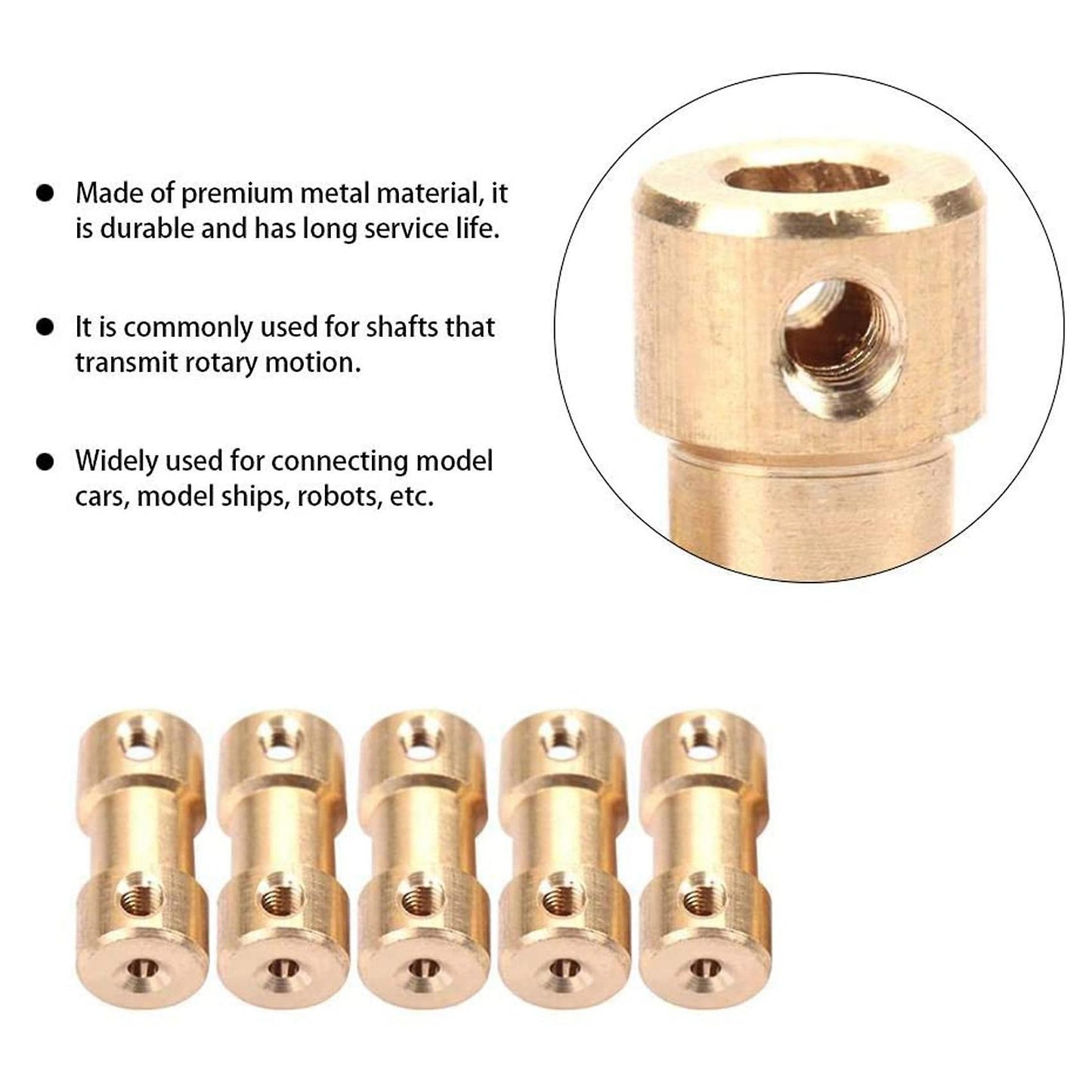 5 Pcs Motor Coupling Connector Sleeve Transfer Joint Adapter