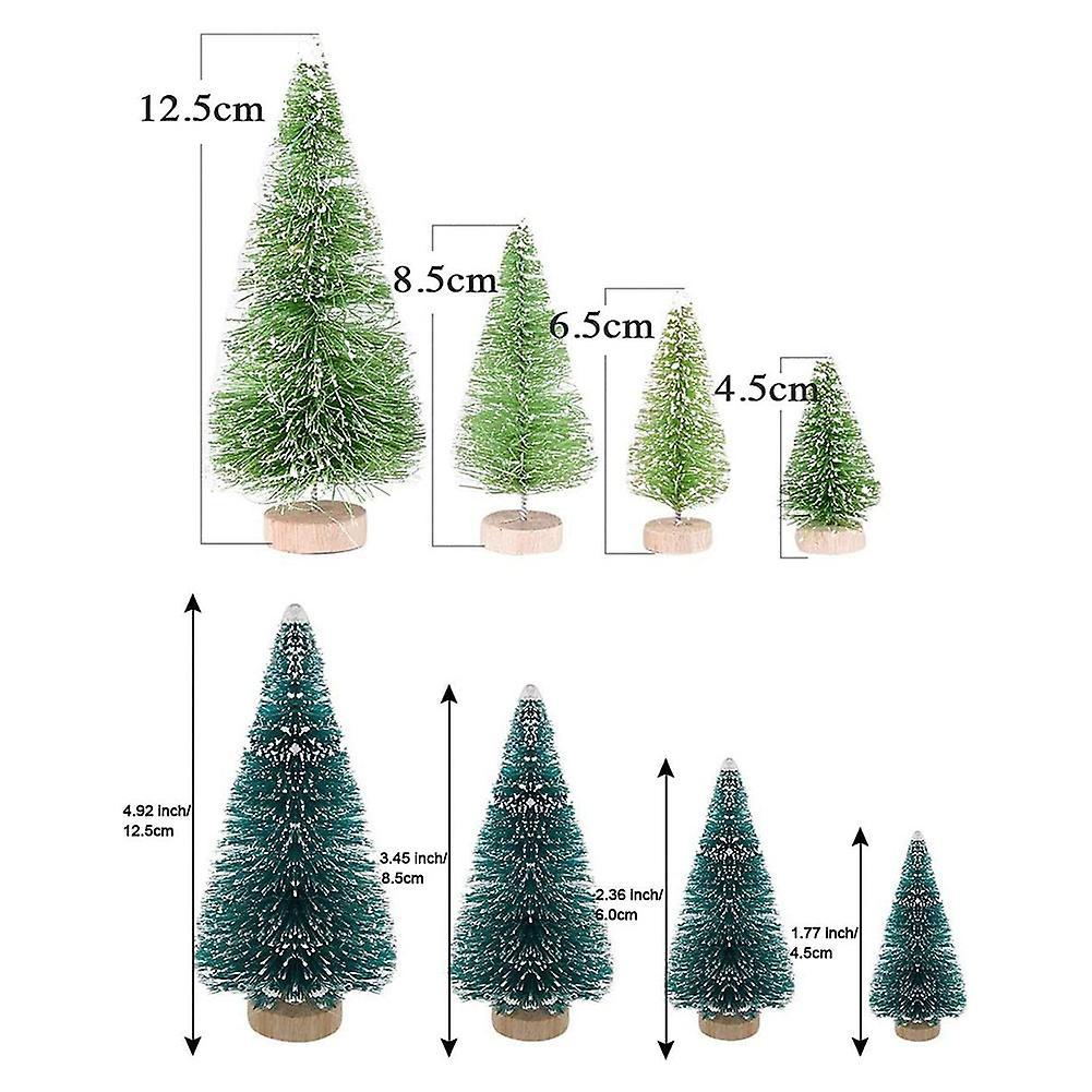 42pcs Artificial Snow Frost Trees Pine Trees for Christmas Decoration