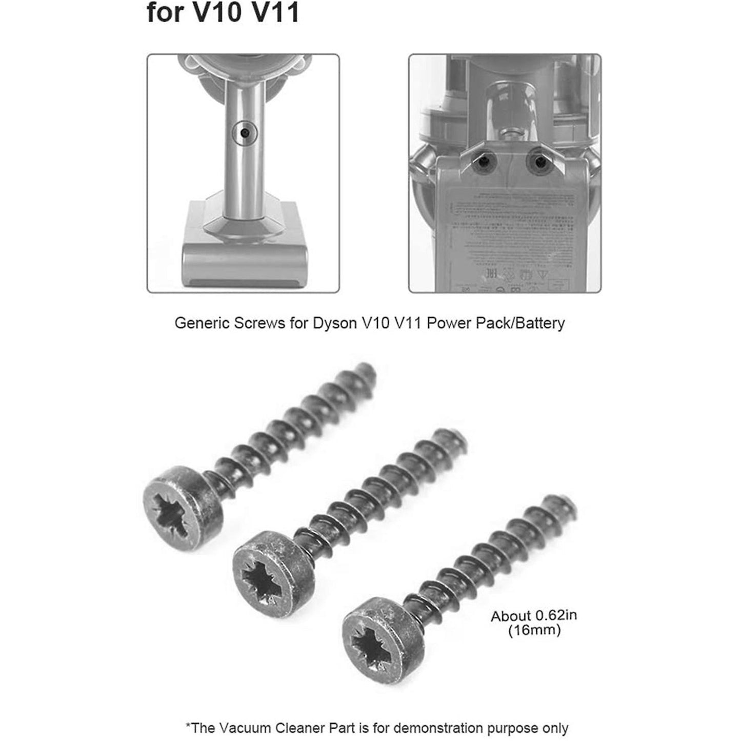 Set Of 6 Screws for Dyson Cordless V6 V7 V8 V10 V11 Vacuum Cleaner