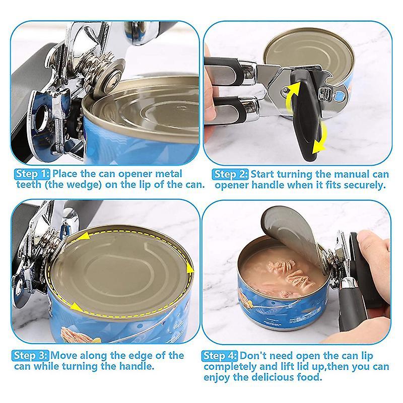Kitchen Durable Stainless Steel Heavy-duty Can Opener Safe Cutting
