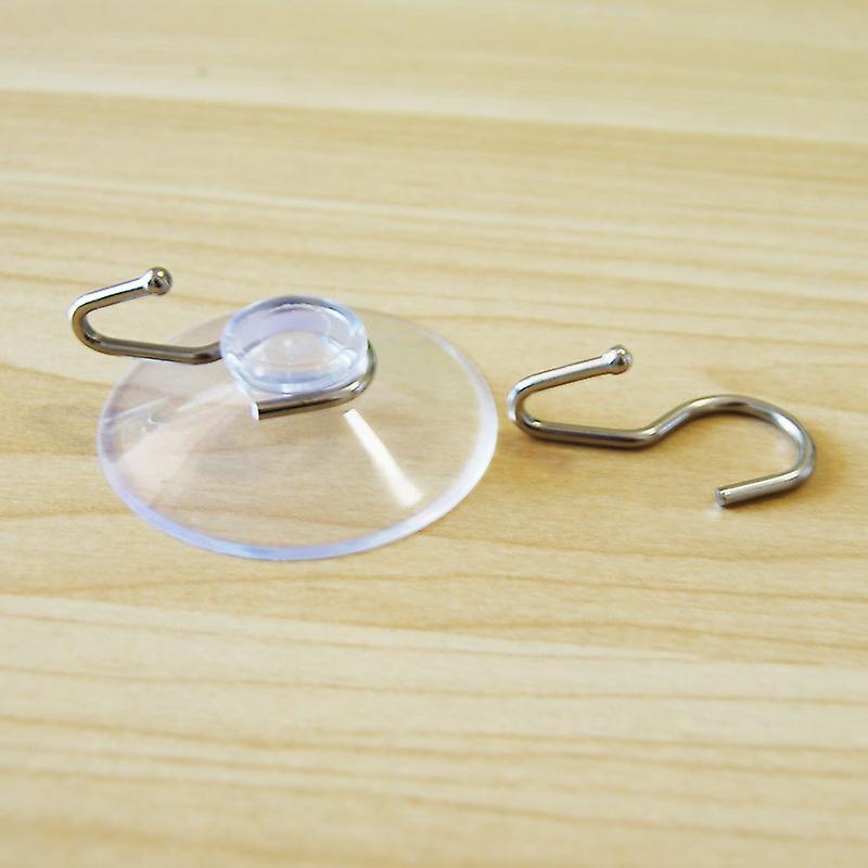 10 Transparent Suction Cup Suction Cup Hook Clothes Jacket Metal Hook