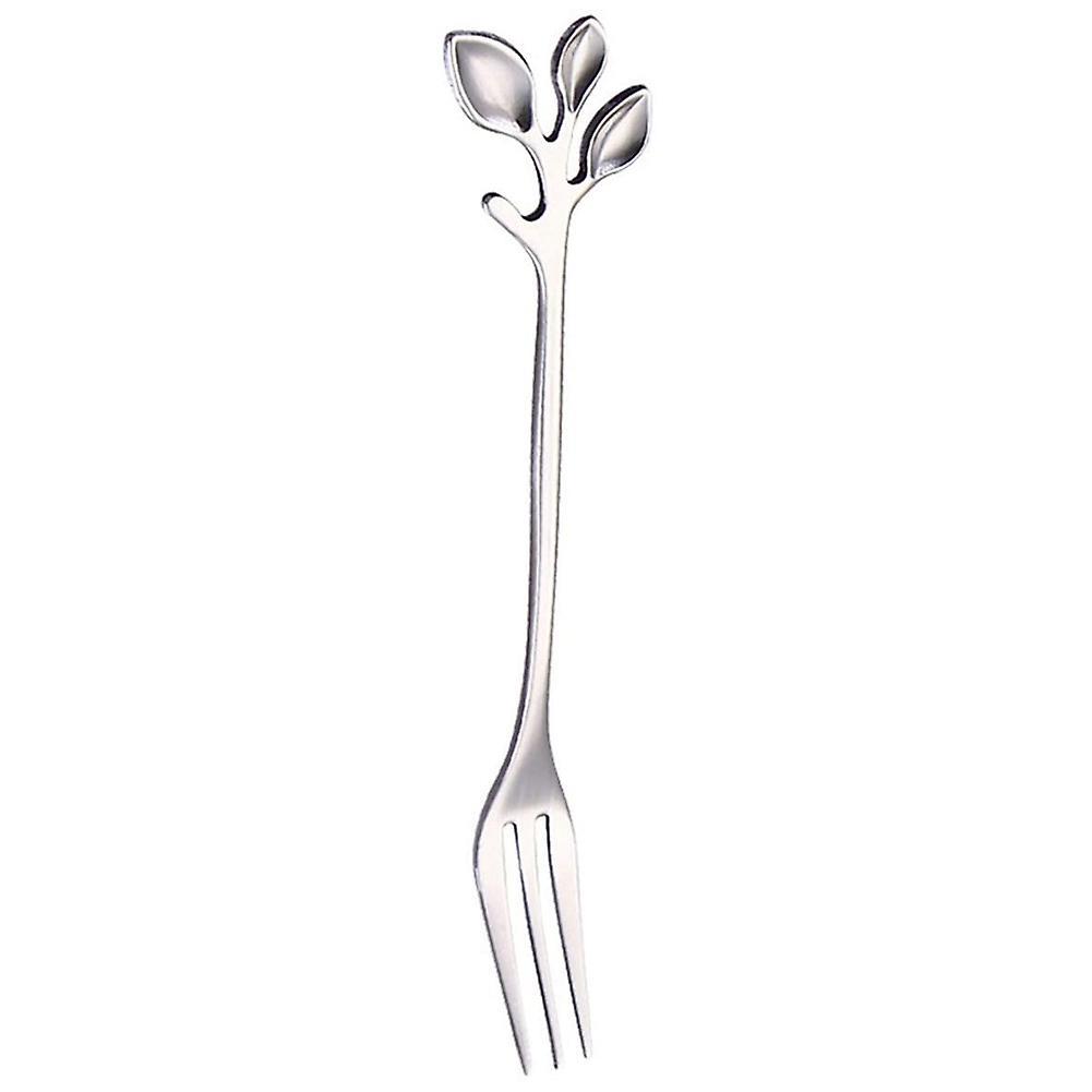 Leaf-shaped Handle Dessert Fork Fruit Salad Meat Kitchen Accessories