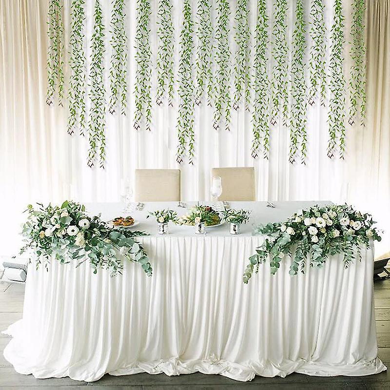6 Pcs Artificial Vines Fake Greenery Garland Willow Leaves