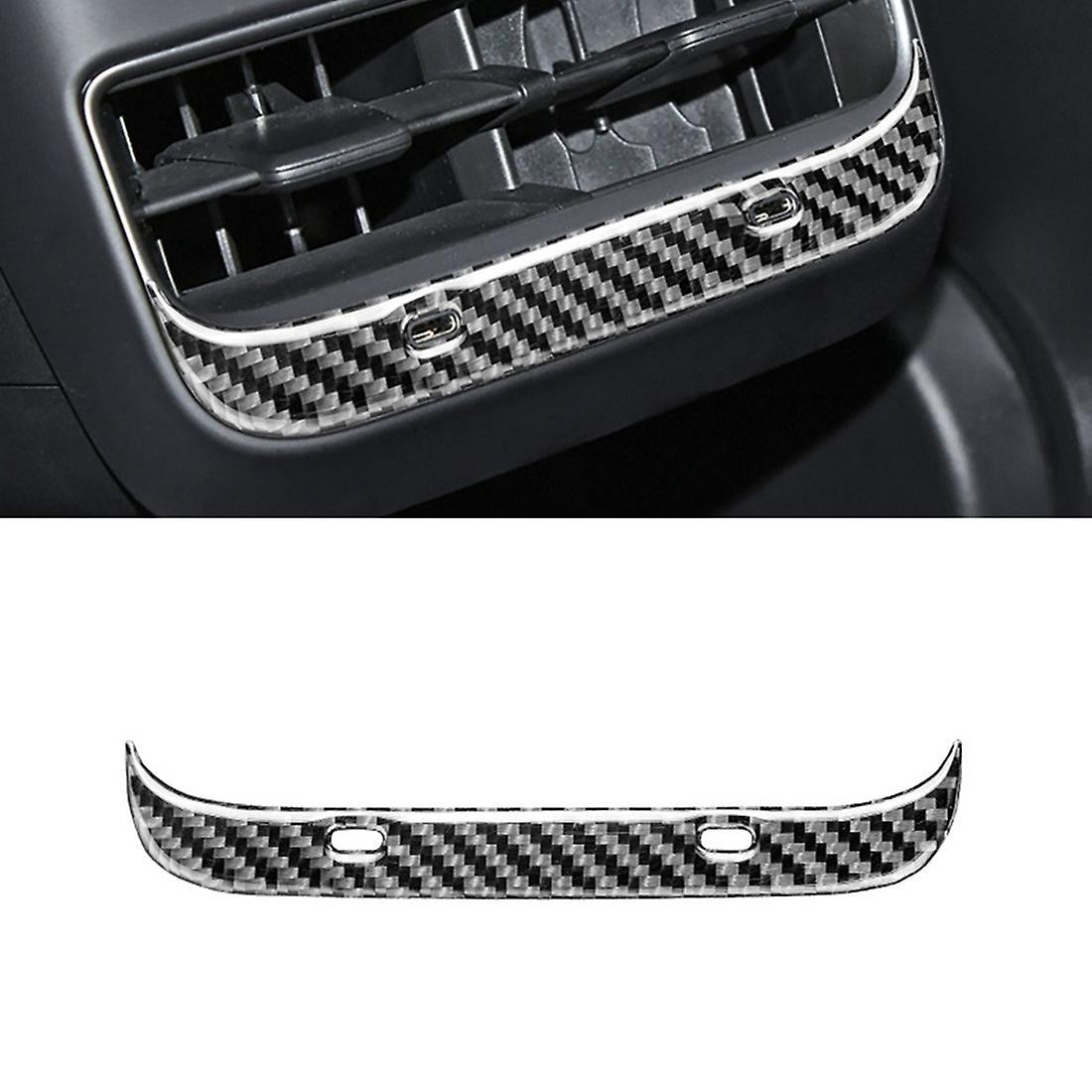 Rear Air Outlet Cover Back Exhaust Vent Cover Carbon Fiber Decorative