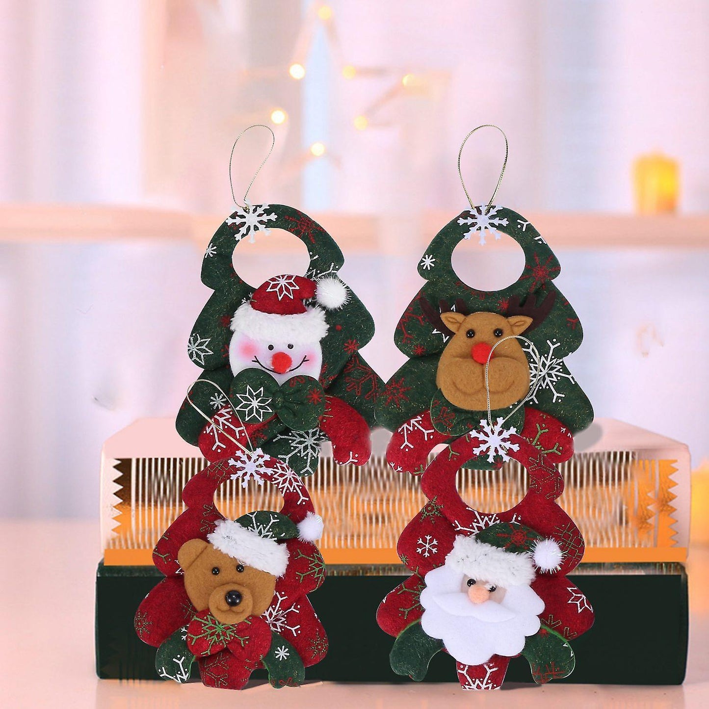 4pc/set Christmas Decorations Tree Hanging Ornaments Non-woven