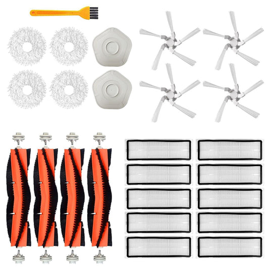 25pcs Vacuum Kits Main Side Brush Hepa Filter Mop Cloth Parts
