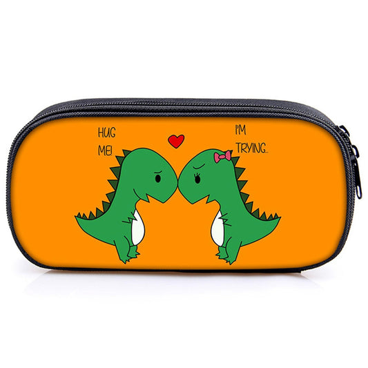 Cartoon Single-layer Pencil Case, Simple Stationery Storage Bag E