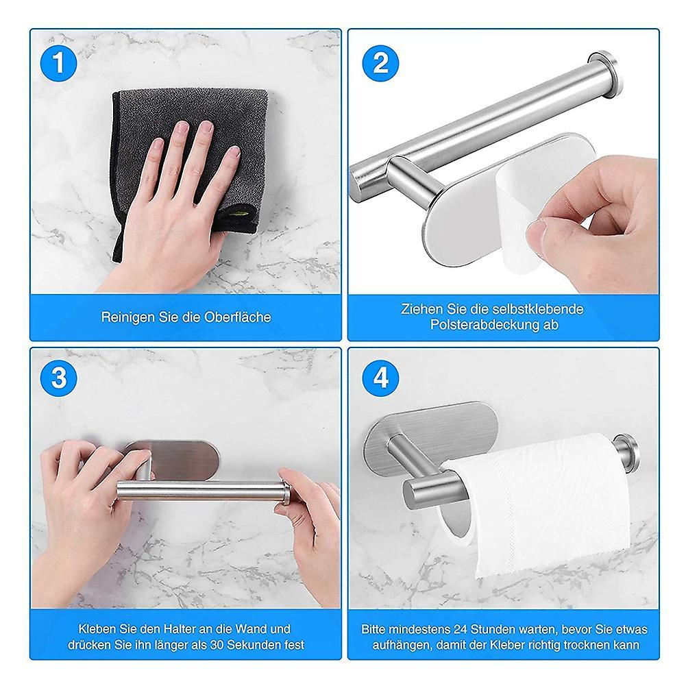 Without Drilling Toilet Roll Holder Self-adhesive Roll Paper Holder