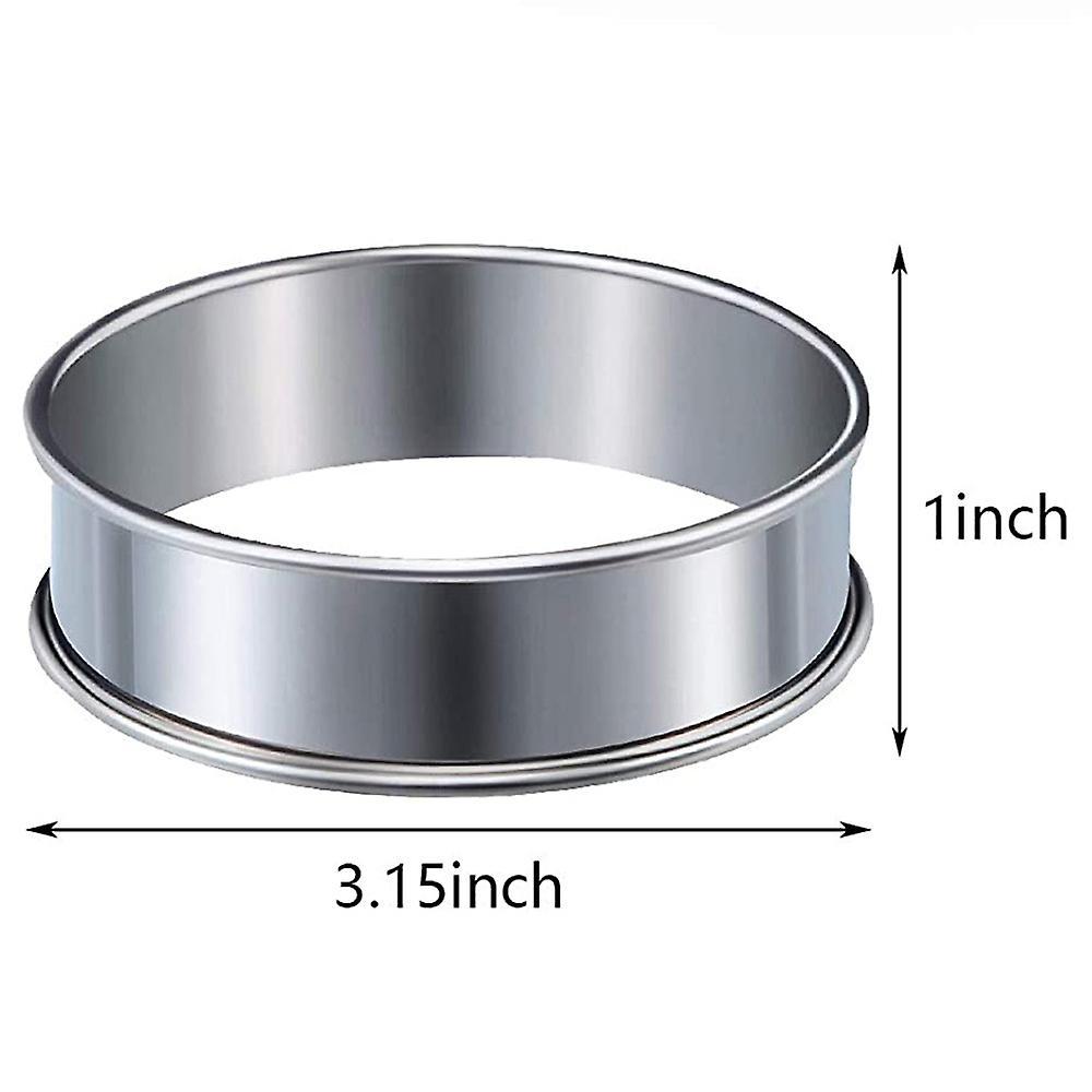6 Pieces English Muffins Rings, Muffin Tart Rings Rolled Tart Ring