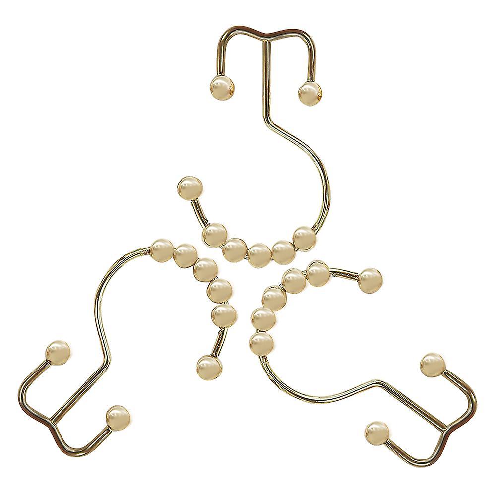 Shower Curtain Rings Hook Set Of 12,rust Proof Double Glide Roller