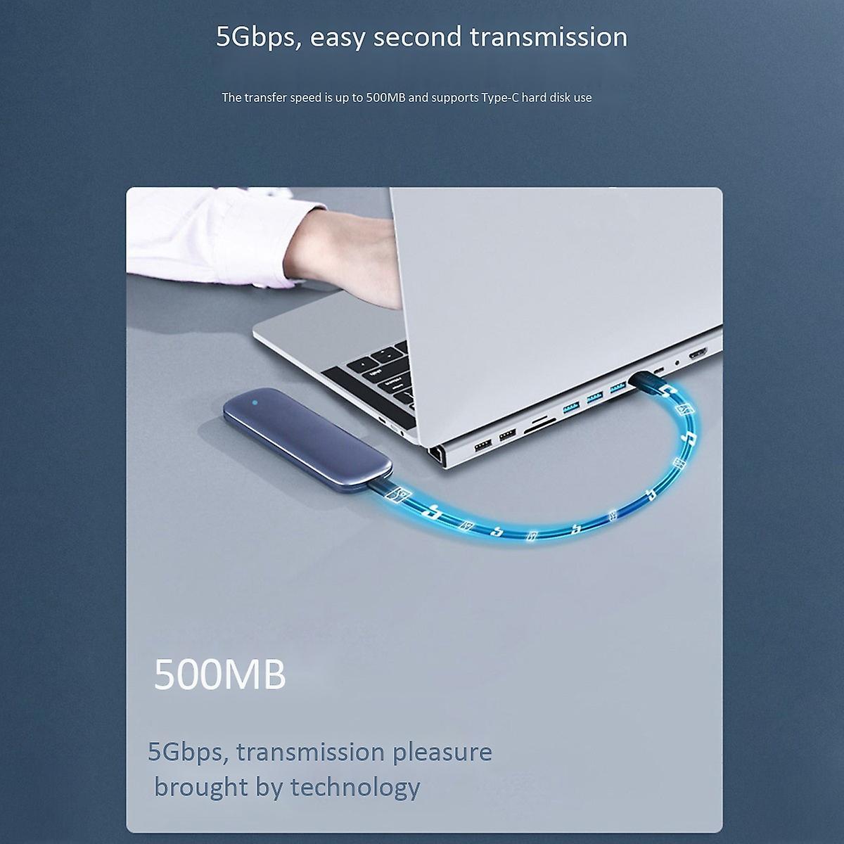 Usb C Hub, 14 In 1 Multifunctional Type-c Docking Station