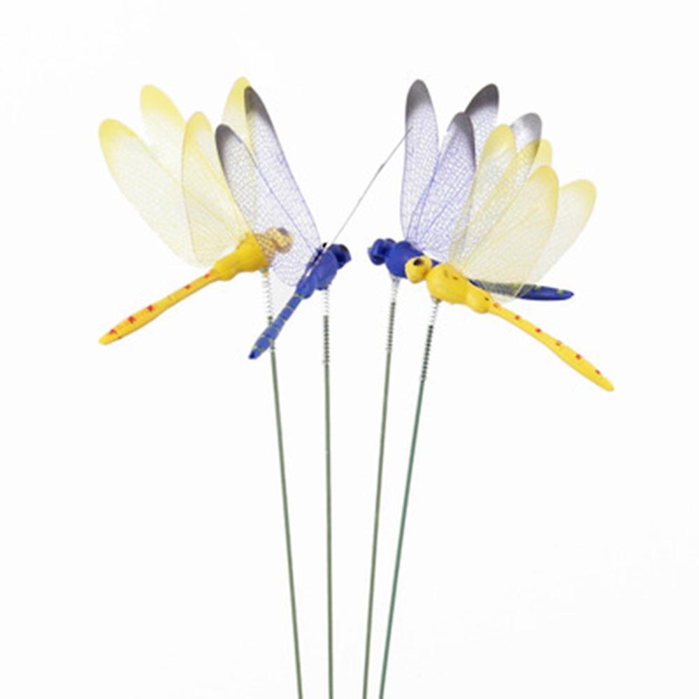 12pcs Artificial Dragonfly Butterflies Garden Decoration Outdoor