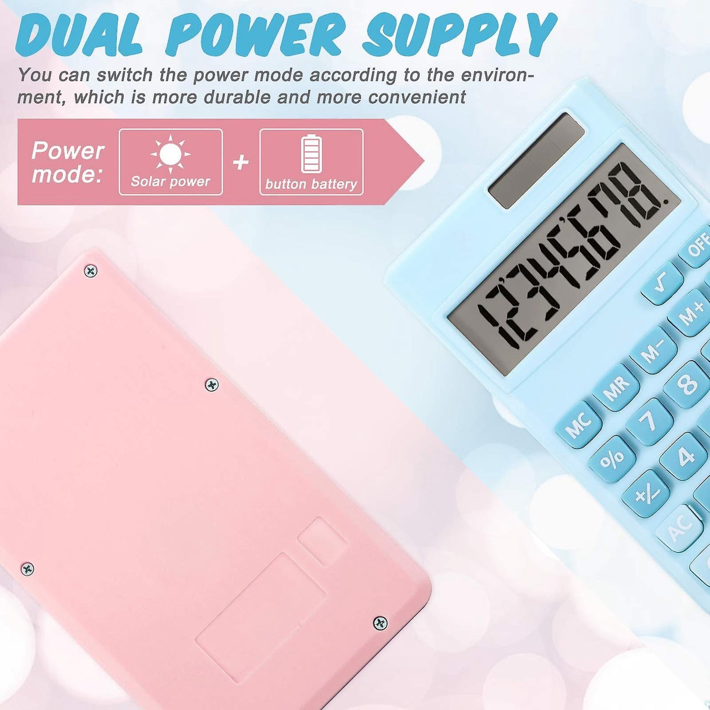 Calculators Mini Digital Desktop Calculator with 8-digit Lcd Display
