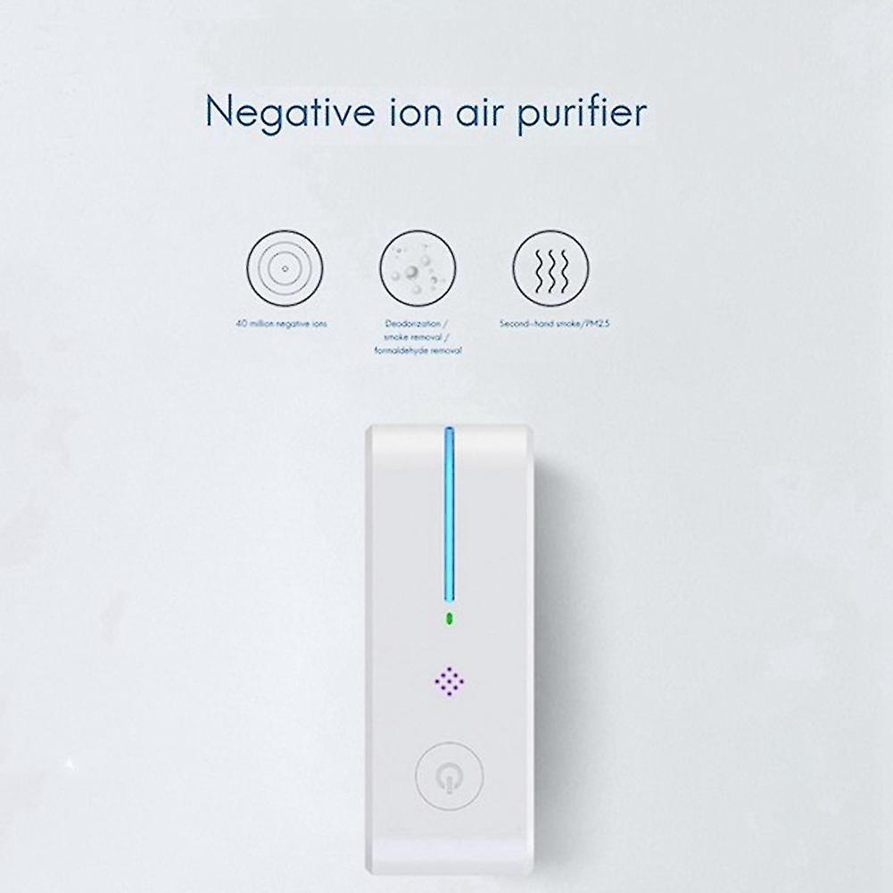Plug In Air Purifier for Home Cleaner Small Air Ionizer White Us Plug