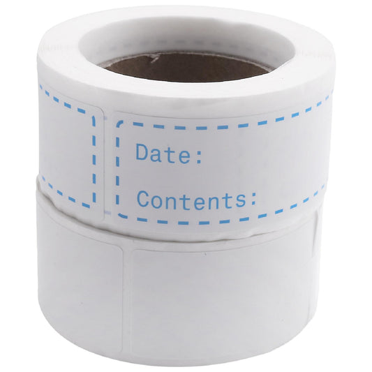 Food Date Labels and Blank Freezer Labels, for Meal Prep Container