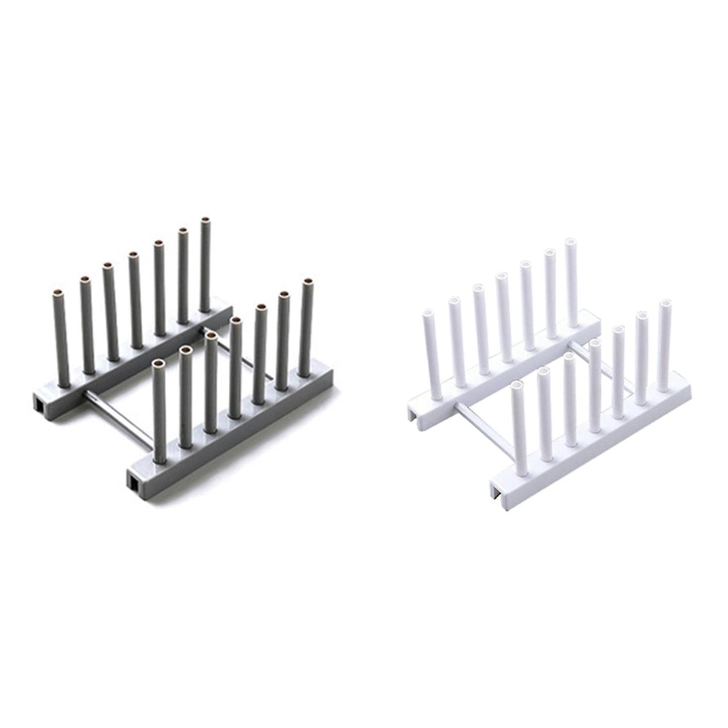 Kitchen Pot Lid Rack Dish Rrain Rack Spoon Holder Shelf Gray