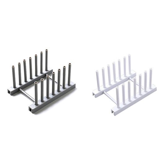 Kitchen Pot Lid Rack Dish Rrain Rack Spoon Holder Shelf Gray