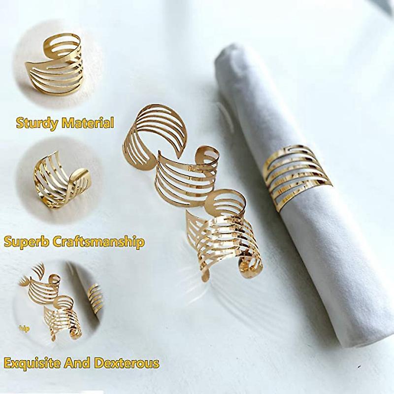 Silver Napkin Rings Set for Christmas Everyday Holiday Party