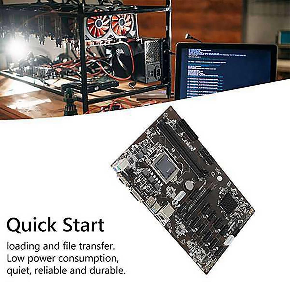 B250b Btc Mining Motherboard with G3900 Cpu+2x8g Ddr4 Sata3.0 Usb3.0
