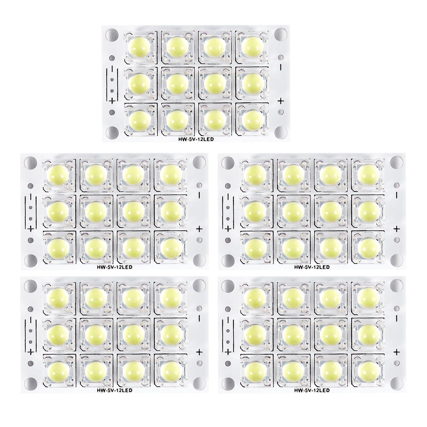 5x Dc 3v-5v-12-led-super Helle Weisse Piranha Led Platine Led Lichter