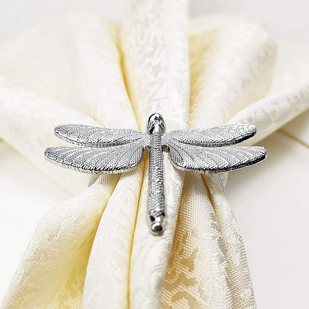 Silver Napkin Rings Set 8 for Wedding Holiday, Dinner Party Occasion