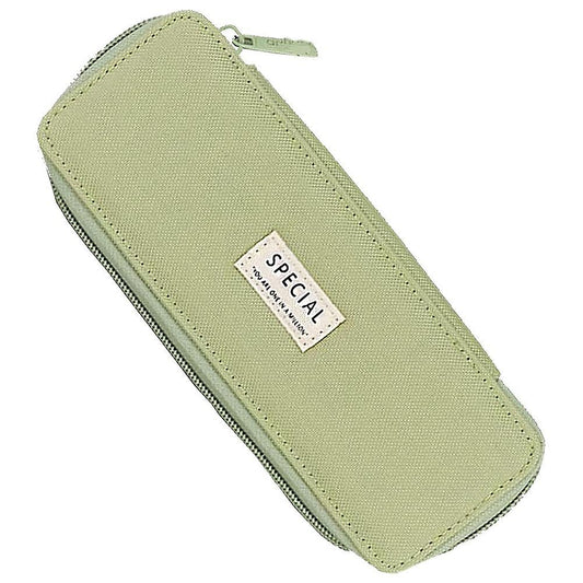 Angoo Canvas Pencil Case,stylish Simple Pencil Bag Green