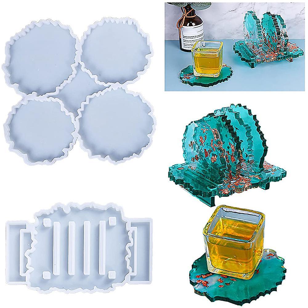 Coaster Resin Mold Kit Diy for Epoxy Resin Casting Coasters Home