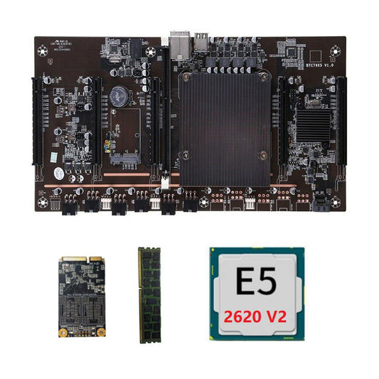 X79 H61 Btc Miner Motherboard with E5 2620 V2 Cpu Recc 8g Ddr3 Memory