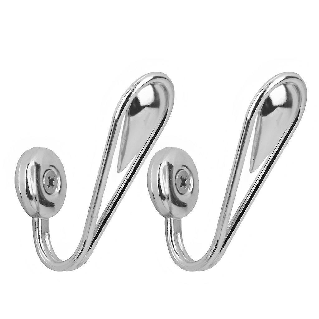 1 Pair Of Tear Shape Vintage Alloy Curtain Tieback Hook(silver)
