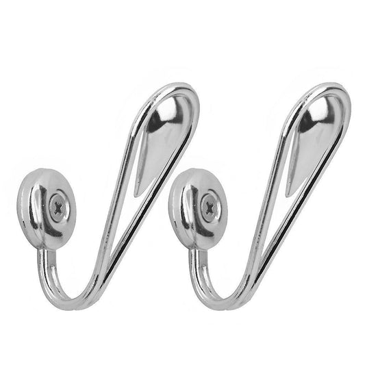 1 Pair Of Tear Shape Vintage Alloy Curtain Tieback Hook(silver)