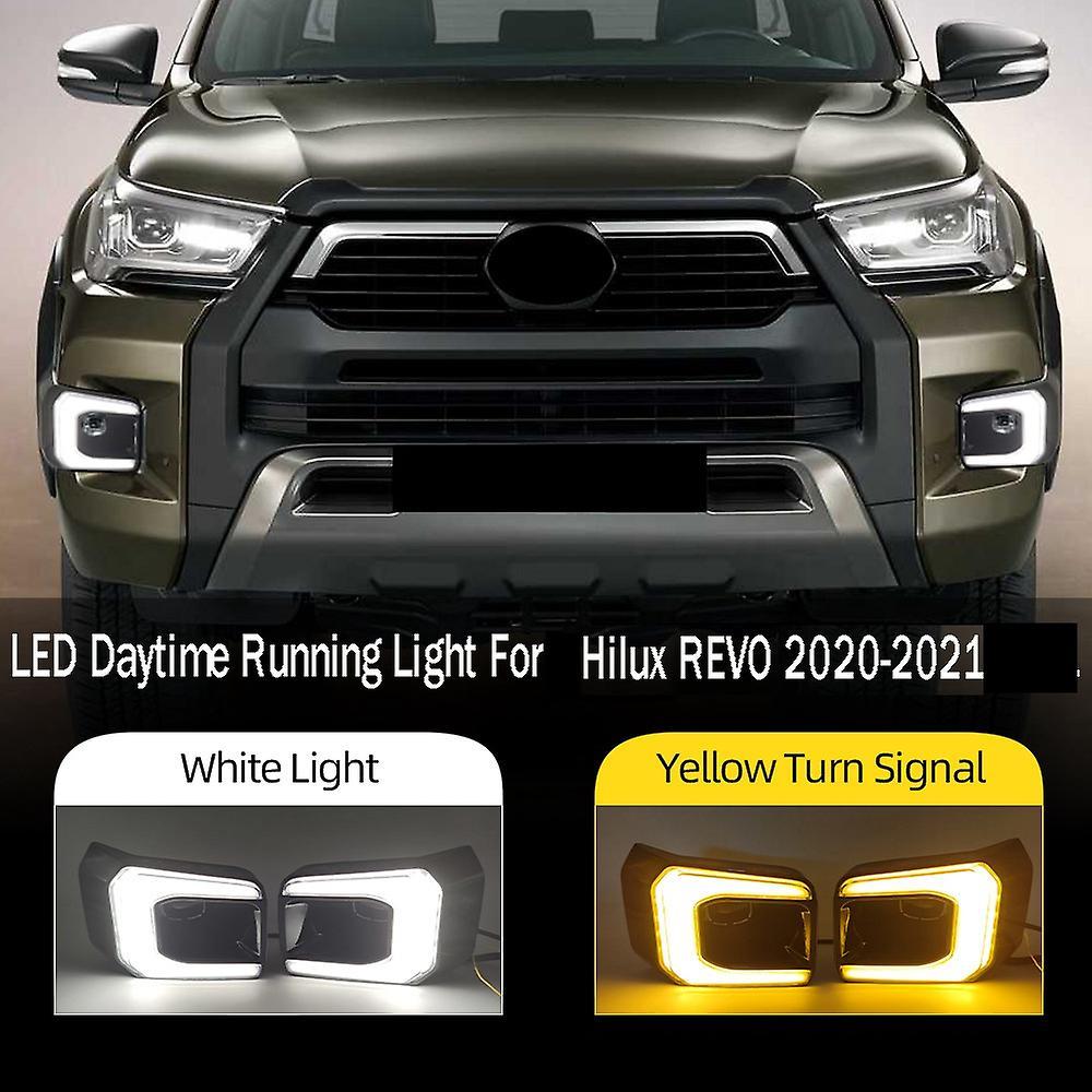 2pc Led Daytime Running Light Signal Lamp for Toyota Hilux Revo 20-21