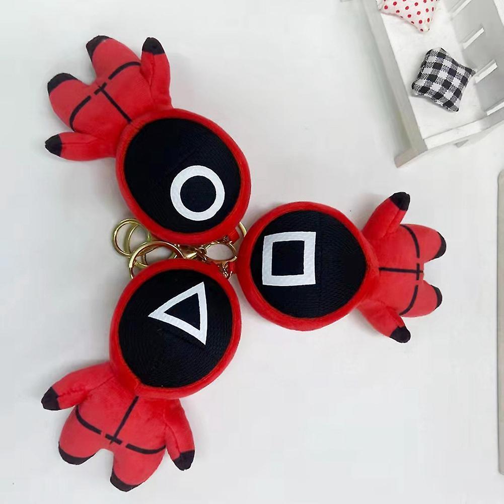 Squid Game Keychain Pendant for Home for Halloween Triangle-cornered
