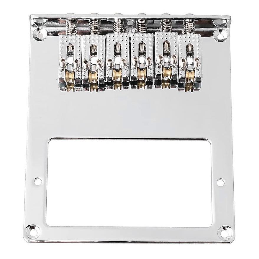 6 String Humbucker Guitar Bridge for Tele Telecaster Guitar (chrome)