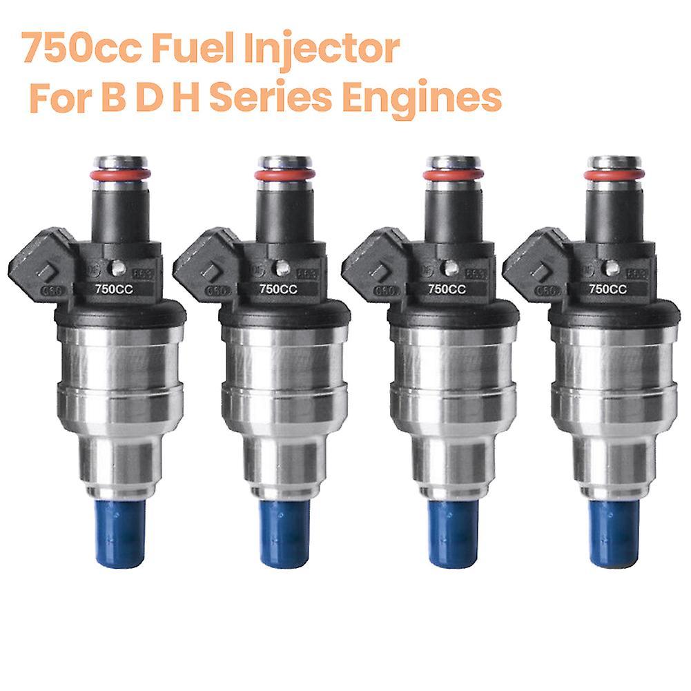 4pcs 750cc Fuel Injector Nozzle for Honda D16 B20 F22 Series Engines