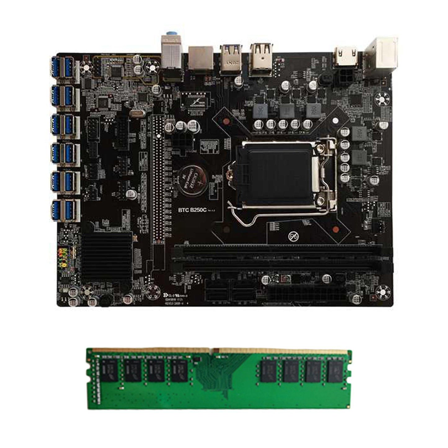 B250c Btc Mining Motherboard with Ddr4 4g Ram Computer Motherboard