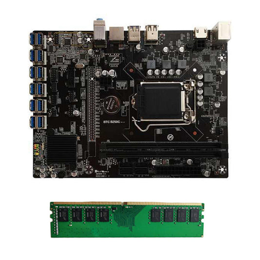 B250c Btc Mining Motherboard with Ddr4 4g Ram Computer Motherboard